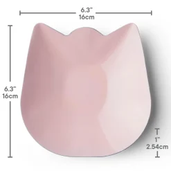 Misty Pink Stainless Steel Cat Dish
