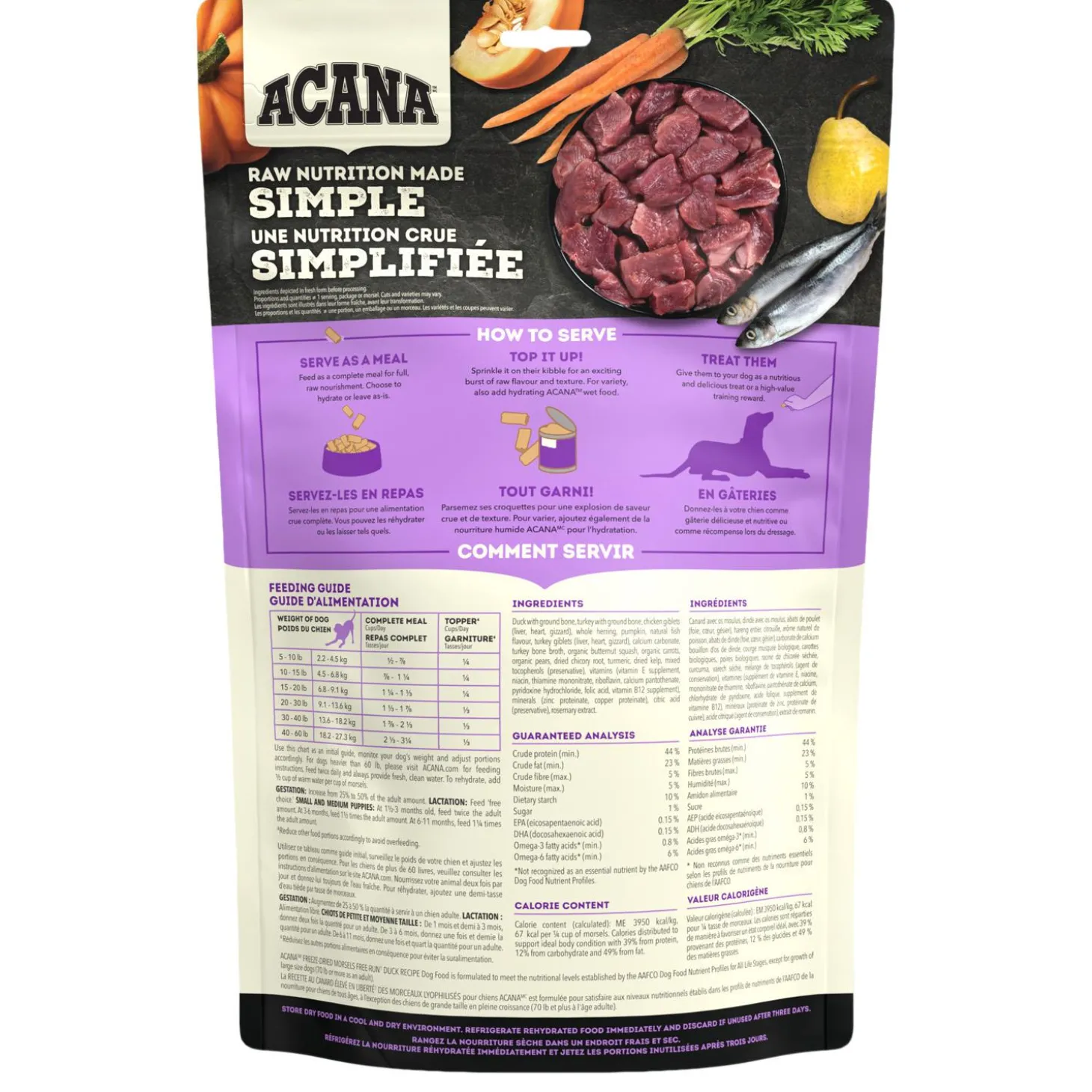 Morsels Freeze-Dried Duck Recipe Dog Food