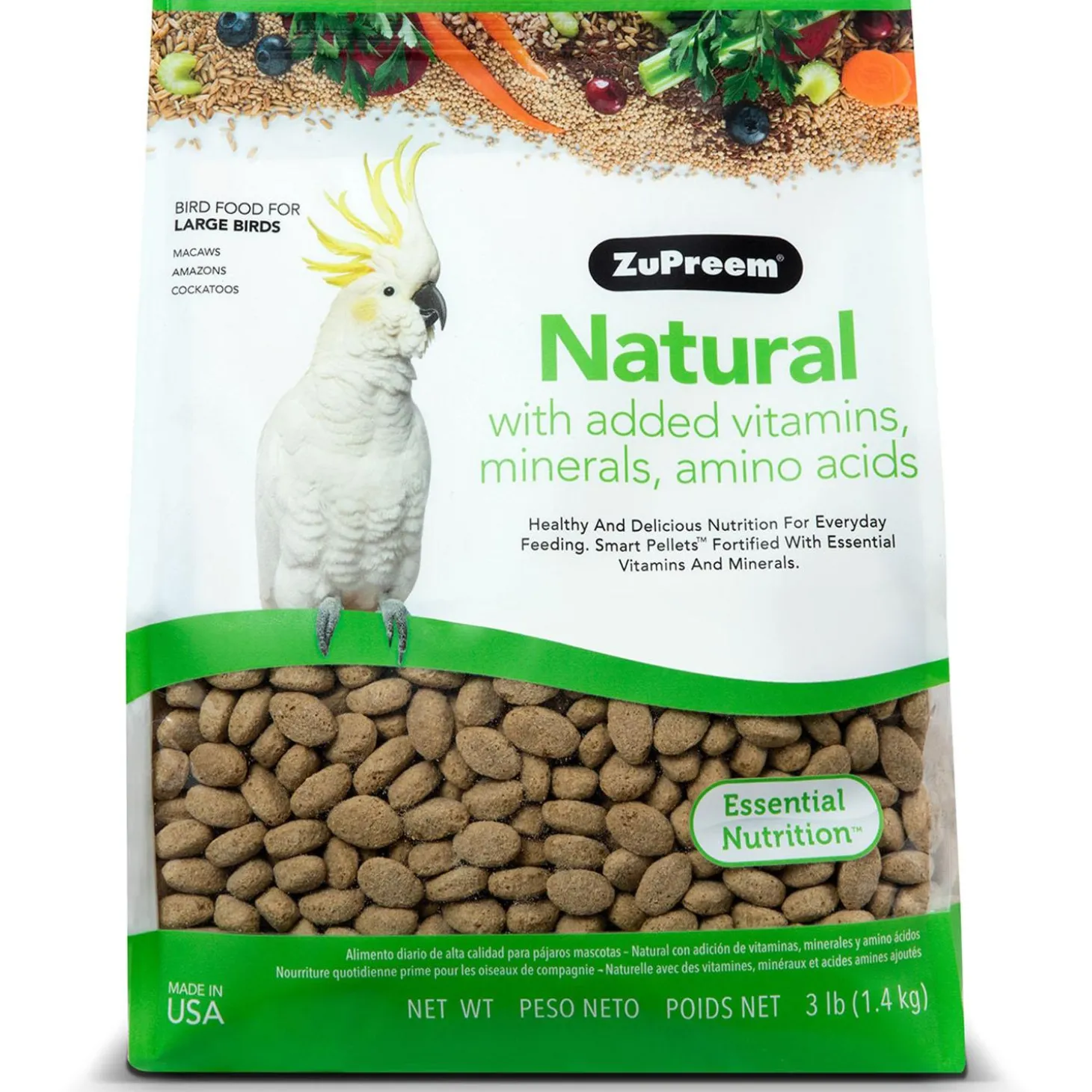 Natural with Added Vitamins, Minerals, Amino Acids Large Bird Food