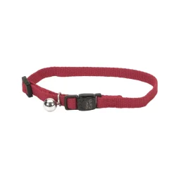 New Earth Soy Cranberry Red Adjustable Cat Collar