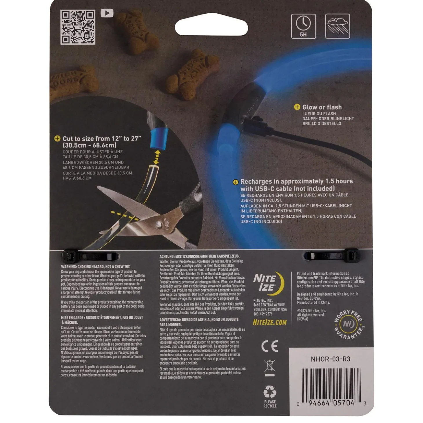 NiteHowl Rechargeable LED Blue Safety Necklace