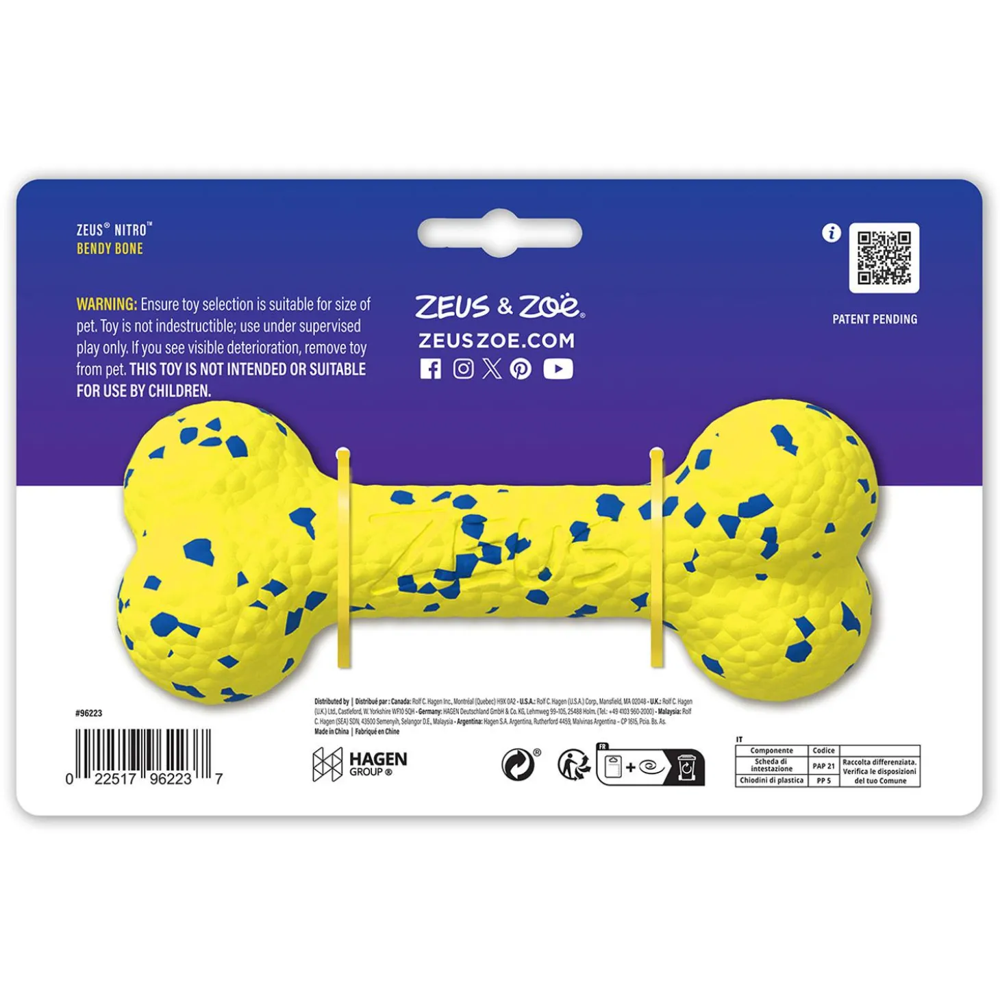 NITRO Bendy Bone Dog Toy