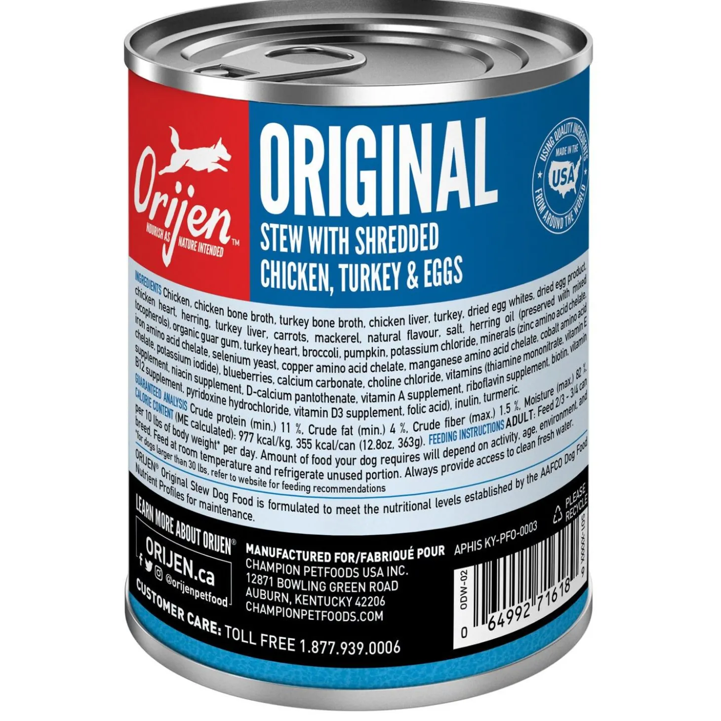 Original Shredded Chicken, Turkey & Eggs Dog Food