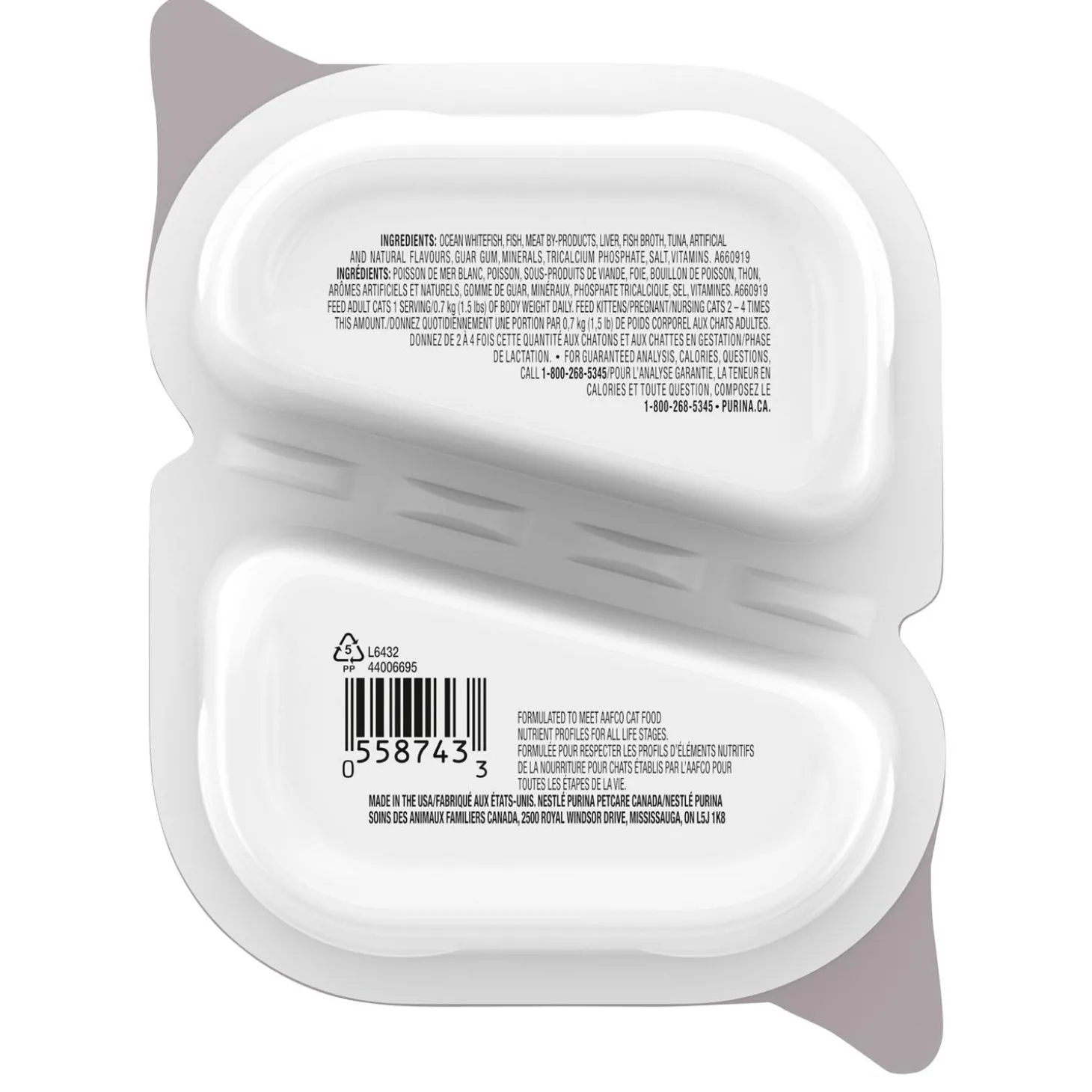Petites Ocean Whitefish & Tuna Entree Pate Adult Cat Food