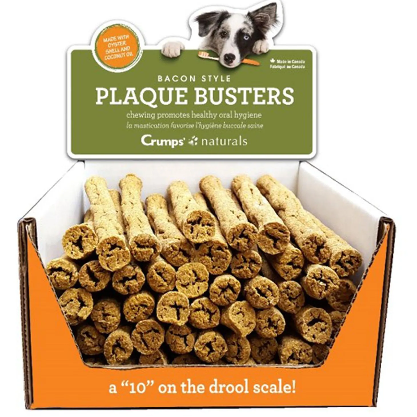 Plaque Busters Bacon Flavoured Dental Sticks Dog Treats