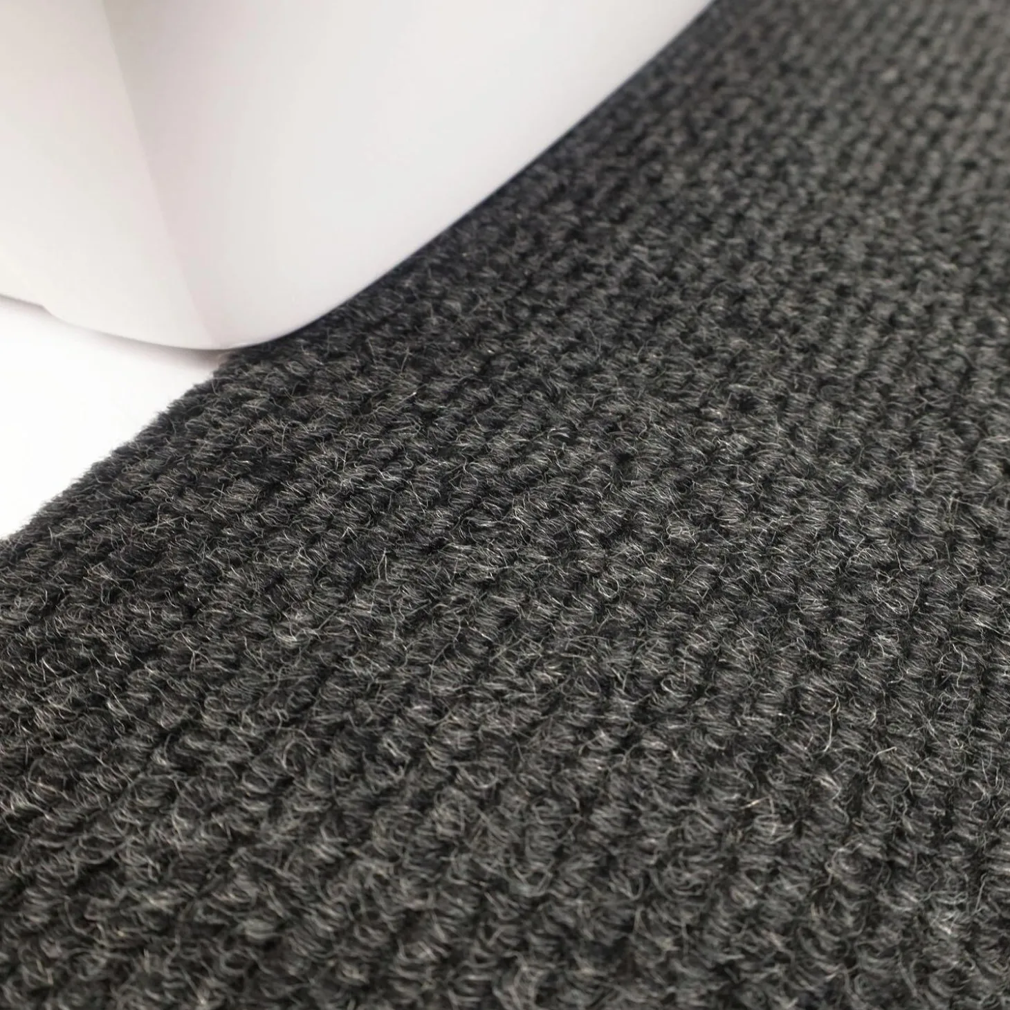 Plush Litter Trapping Grey Cat Litter Mat