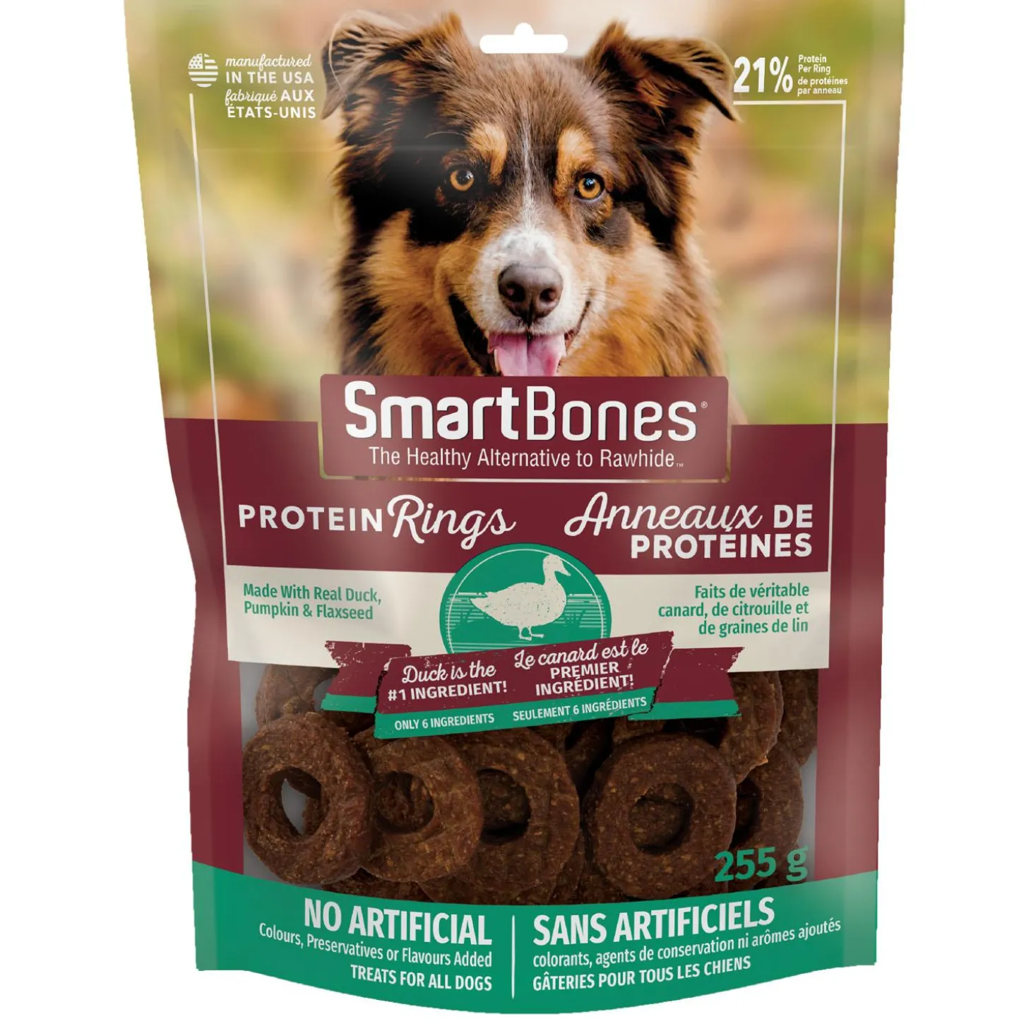 Protein Rings Duck, Pumpkin & Flaxseed Dog Treats