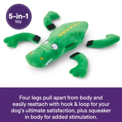 Pull-Apart Crocodile Dog Toy