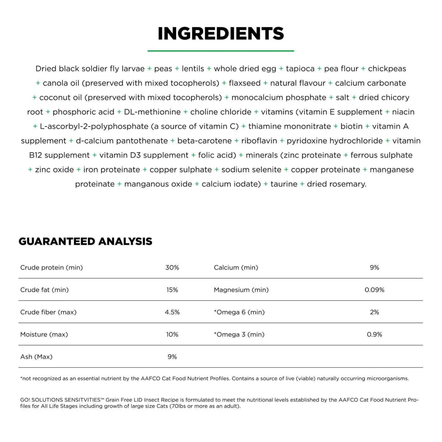 Sensitivities Limited Ingredient Grain-Free Insect Recipe Adult Cat Food