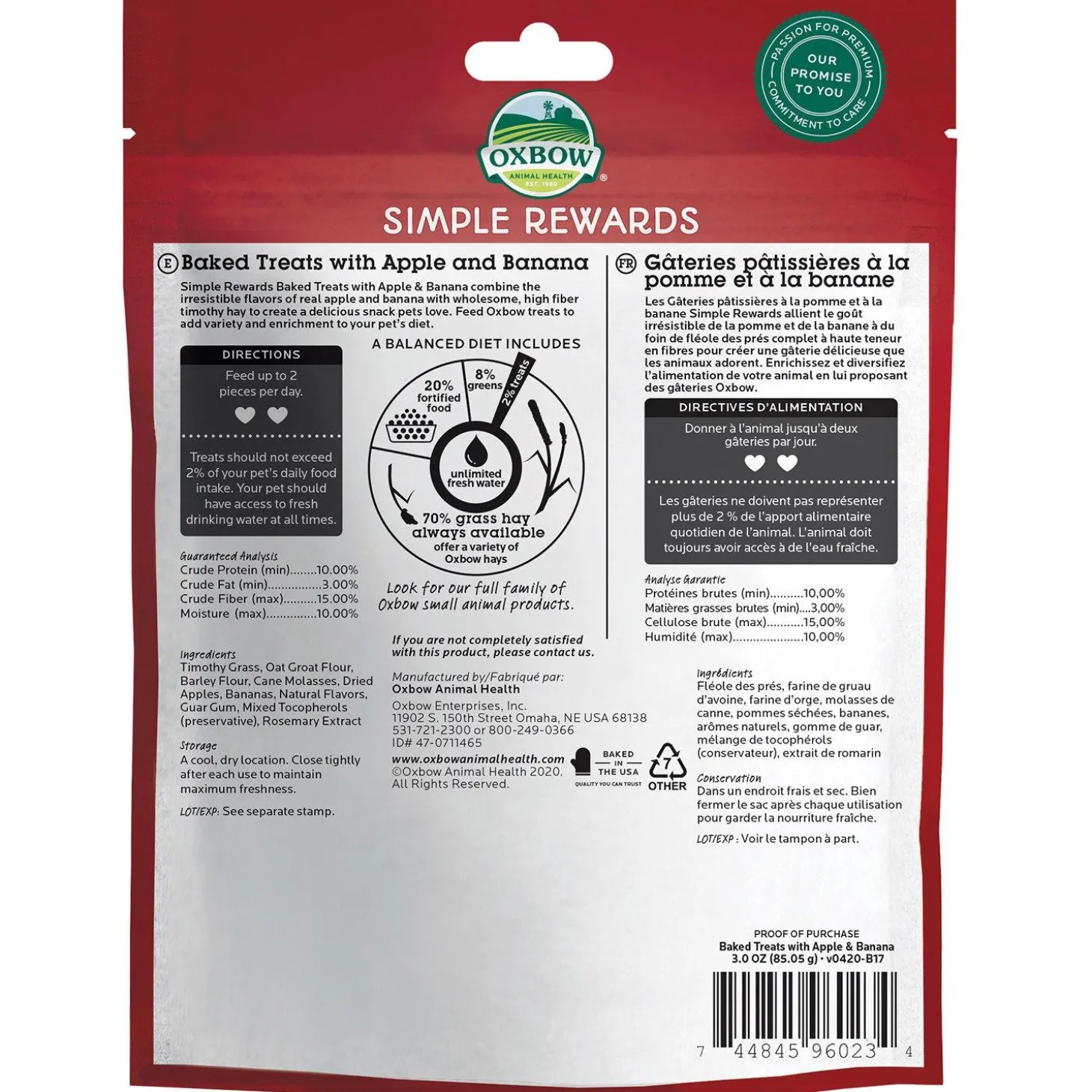 Simple Rewards Apple & Banana Baked Small Animal Treats