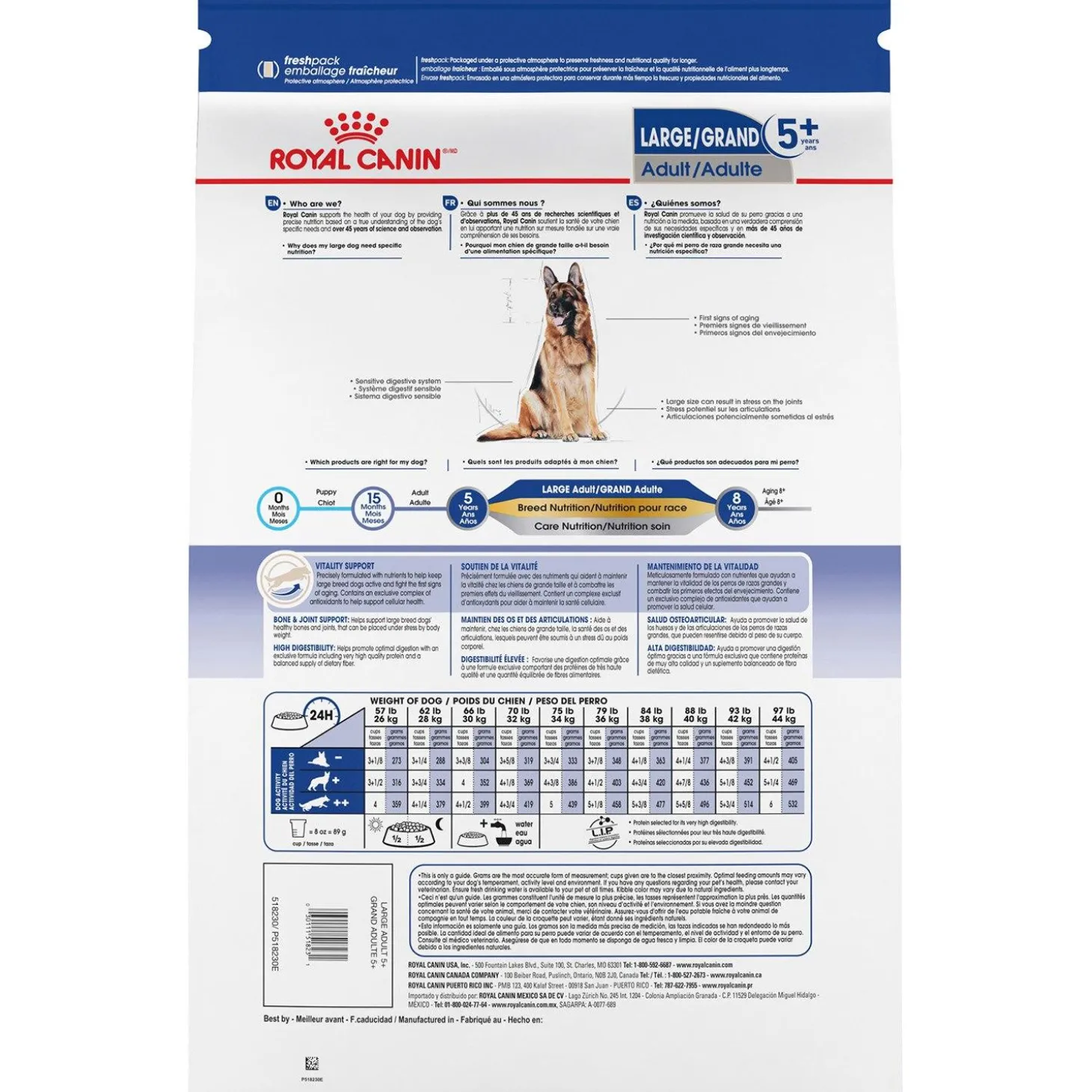 Size Health Nutrition Large Adult 5+ Dog Food