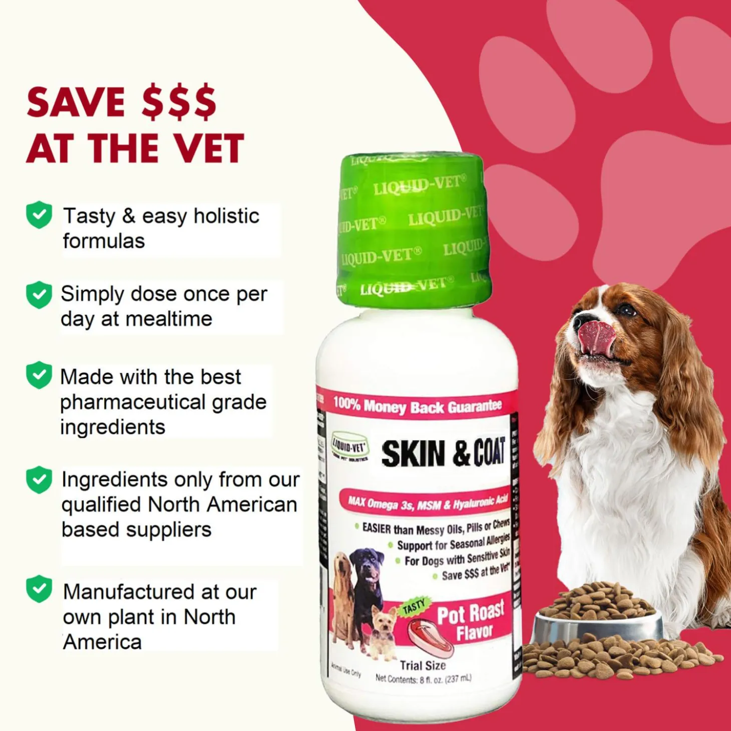 Skin & Coat Support Pot Roast Flavour Dog Supplement