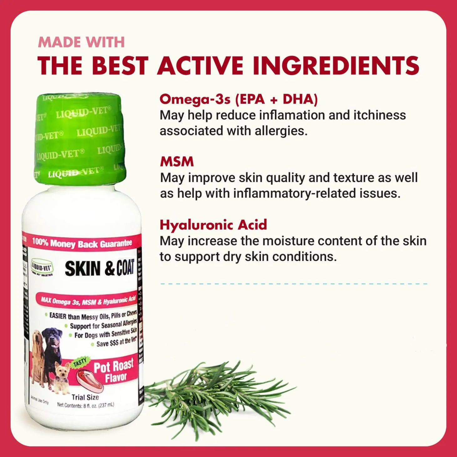 Skin & Coat Support Pot Roast Flavour Dog Supplement