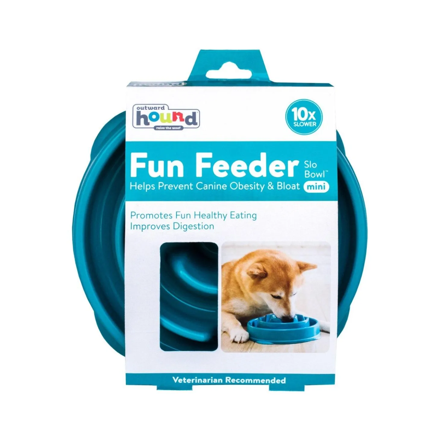 Slo-Bowl Mini Drop Teal Slow Feeder