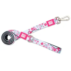 Soft Padded Neoprene Dog Leash 3/5in Cherry Bloom