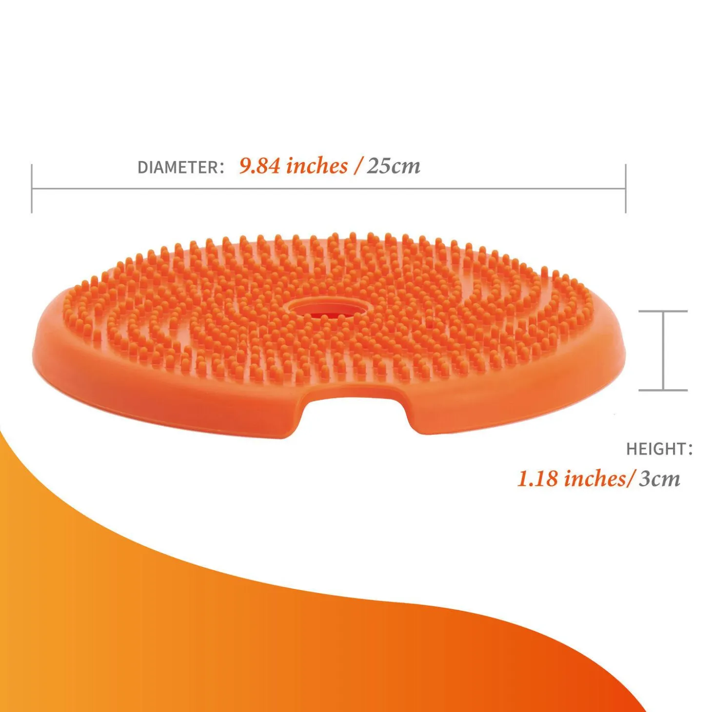 Spin Accessories Medium Level Orange Flying Disc Lick Mat