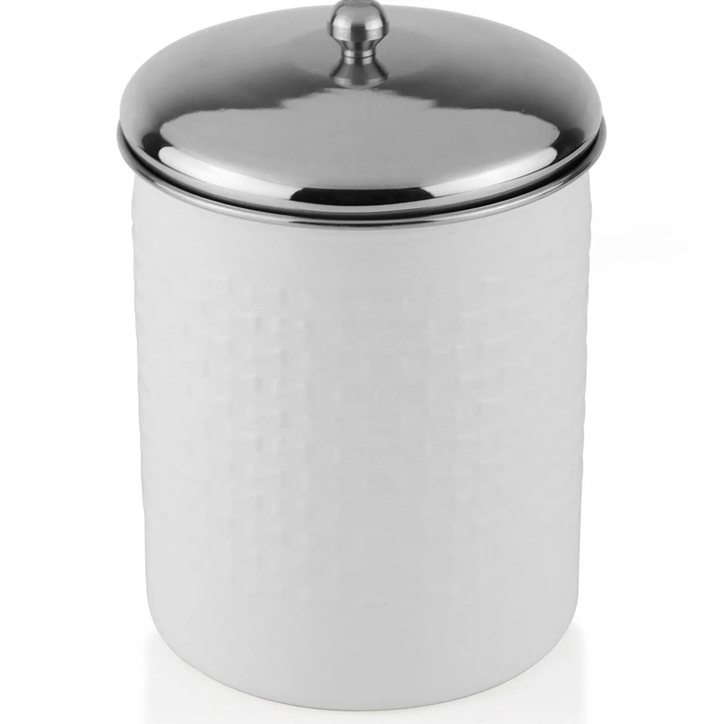 Stainless Steel White Treat Jar