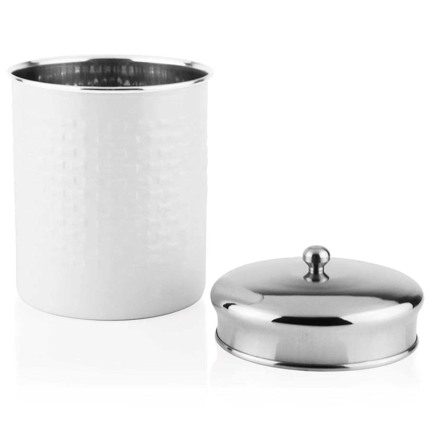 Stainless Steel White Treat Jar
