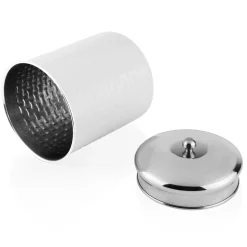 Stainless Steel White Treat Jar
