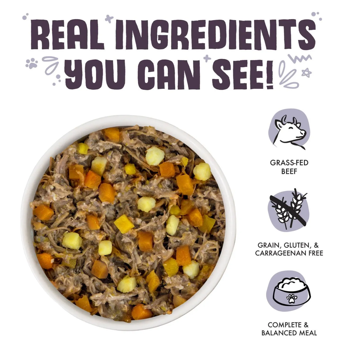 Steak Frites with Beef, Pumpkin & Sweet Potato Dog Food