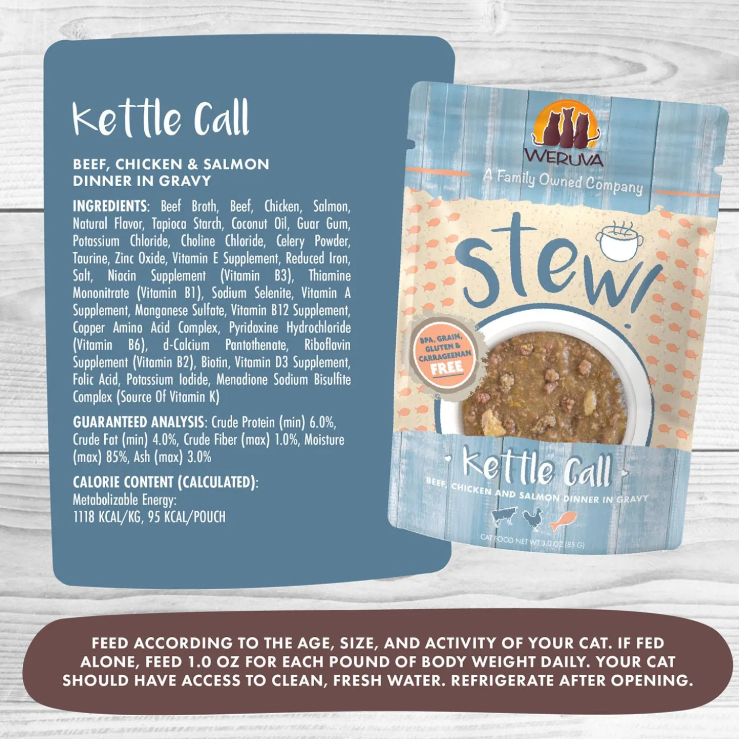 Stew! Kettle Call Beef, Chicken & Salmon Dinner Cat Food