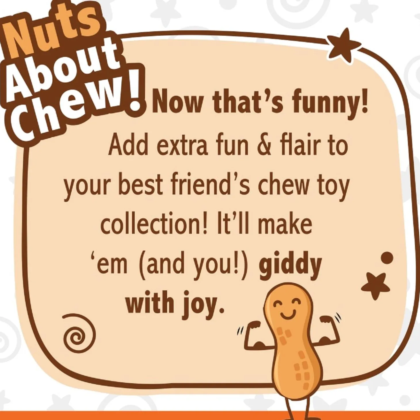 Strong Chew Peanut Butter Flavour Dog Toy