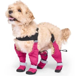 Suspender Long Pink Dog Boots