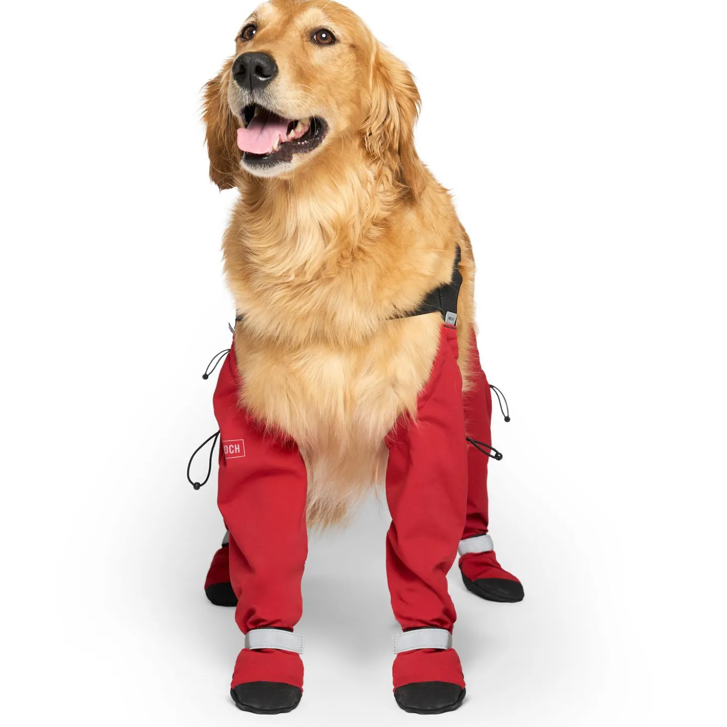 Suspender Long Red Dog Boots