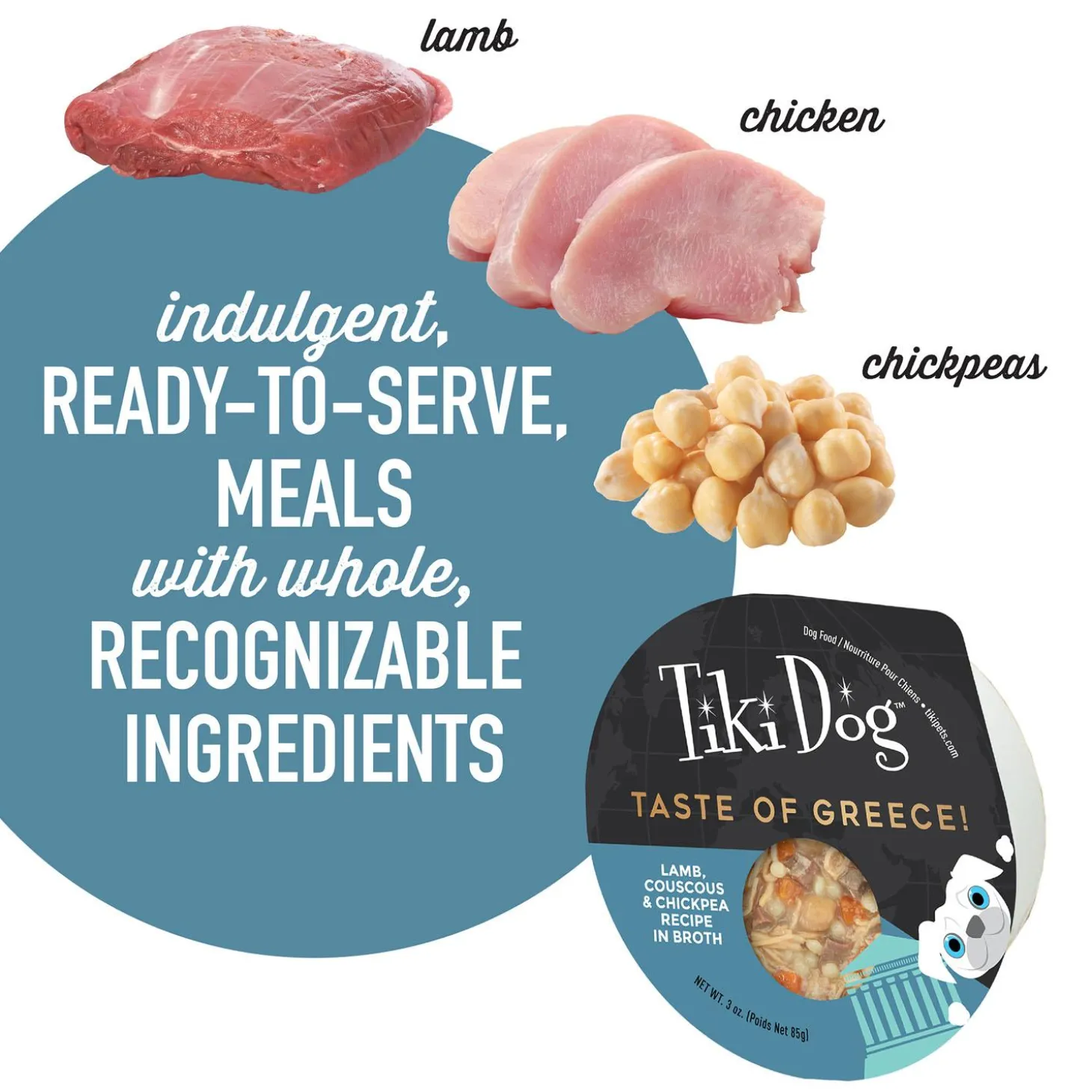 Taste of the World Greece Lamb, Couscous & Chickpea Recipe in Broth Adult Dog Food