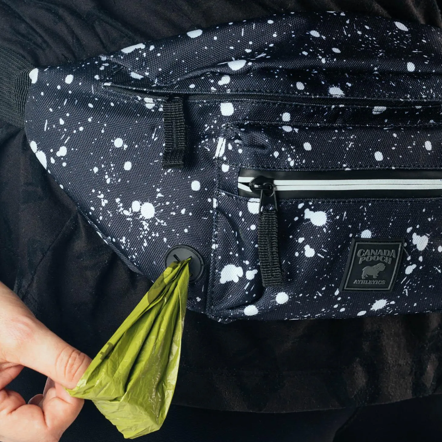 The Everything Fanny Pack Black Splatter