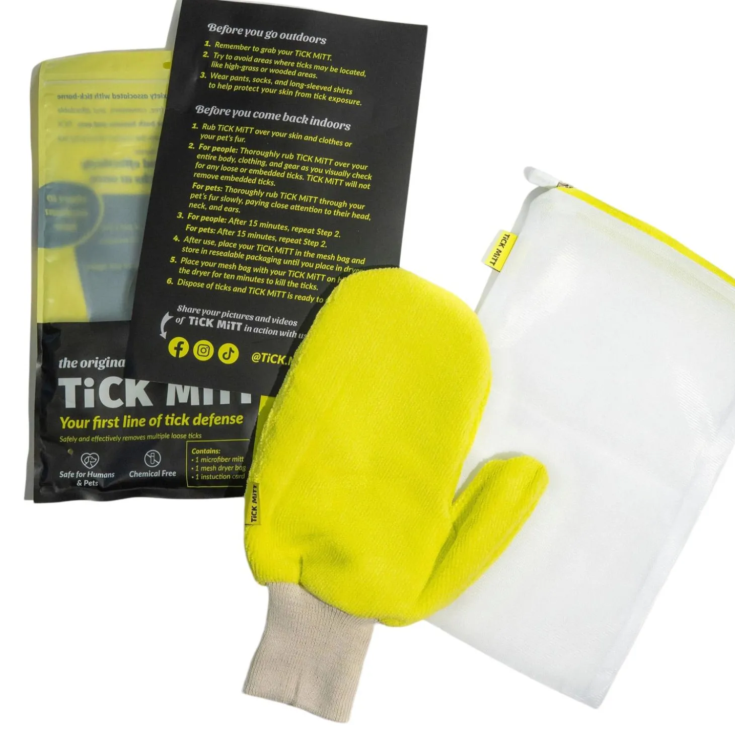 Tick Removal Yellow Mitt