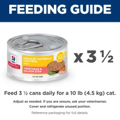 Urinary Hairball Control Vegetable & Salmon Stew Adult Cat Food
