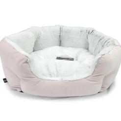 Velvet Bolster Bed Pink