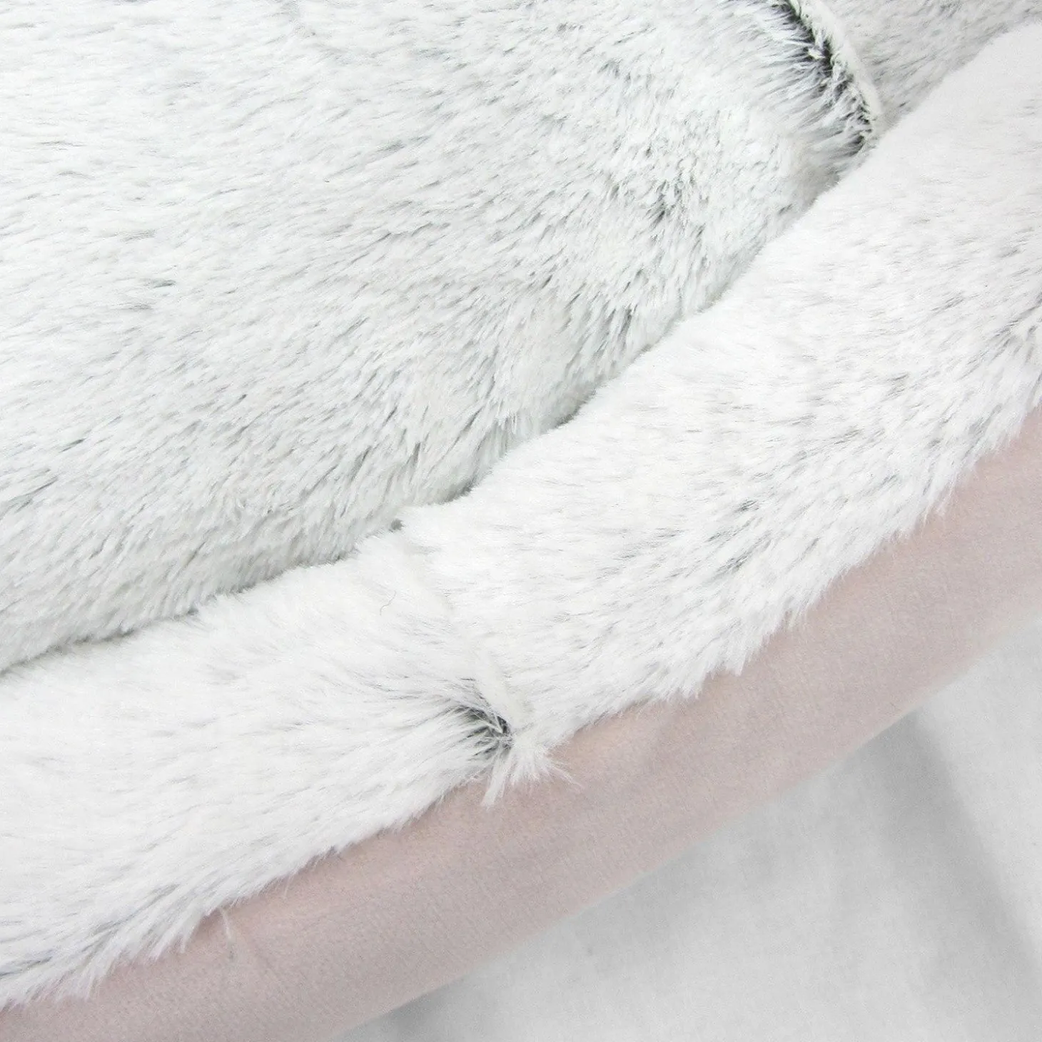 Velvet Bolster Bed Pink