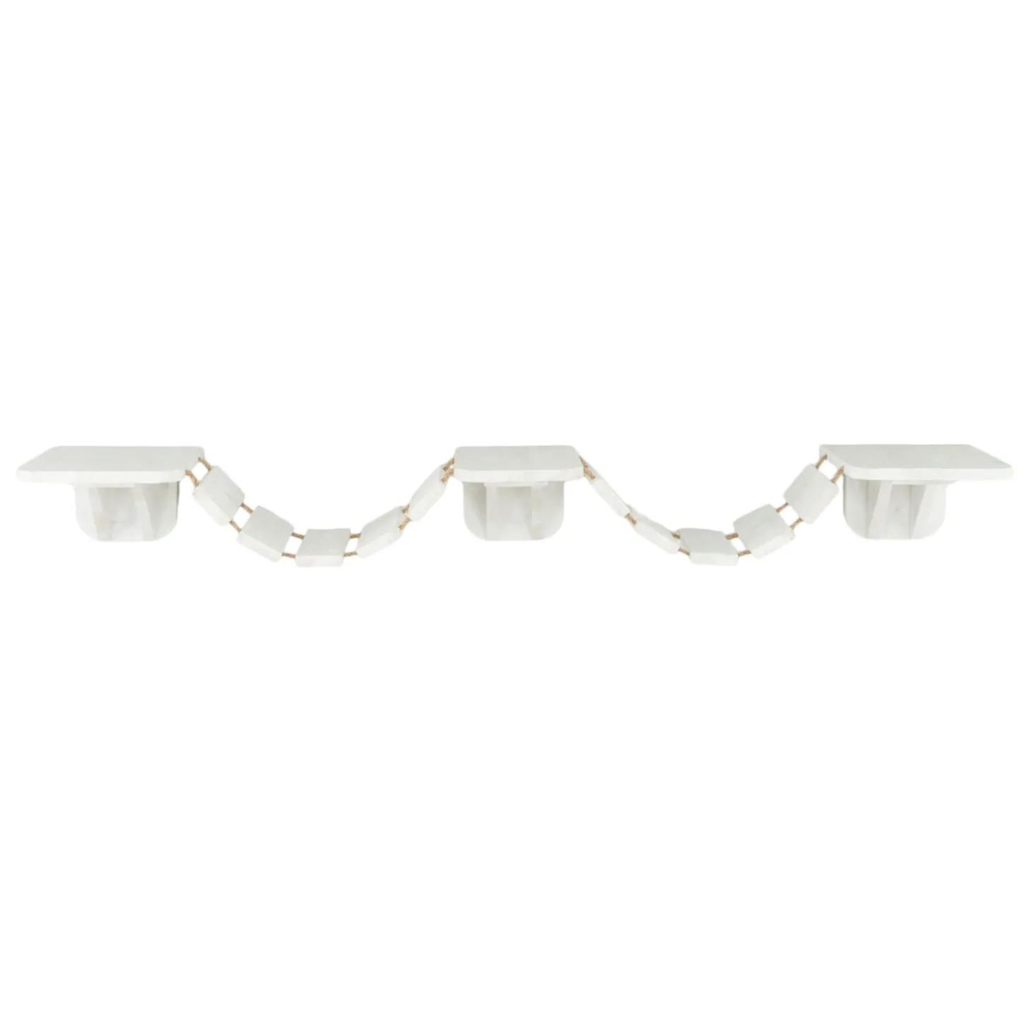 Wall-Mounted White Suspension Bridge