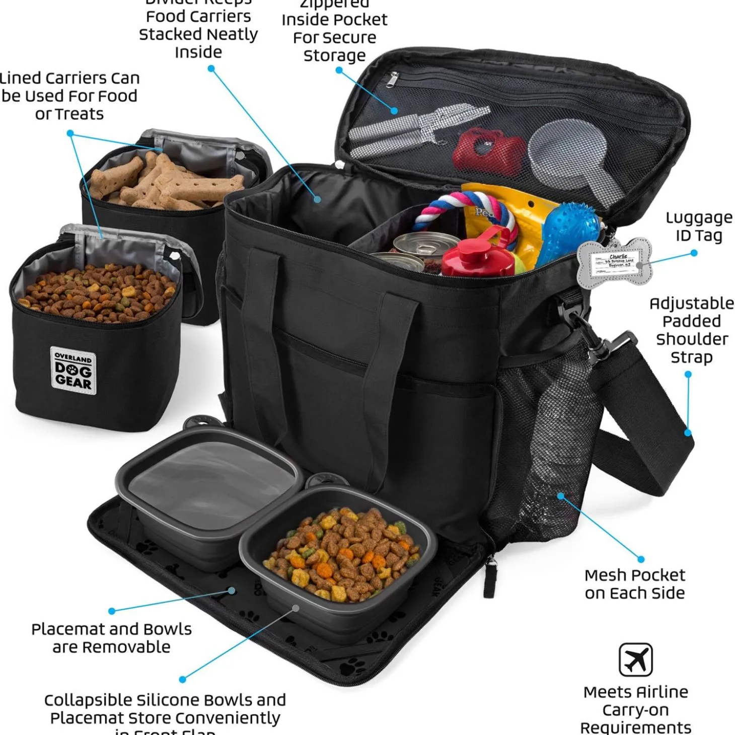 Week Away Black Travel Bag