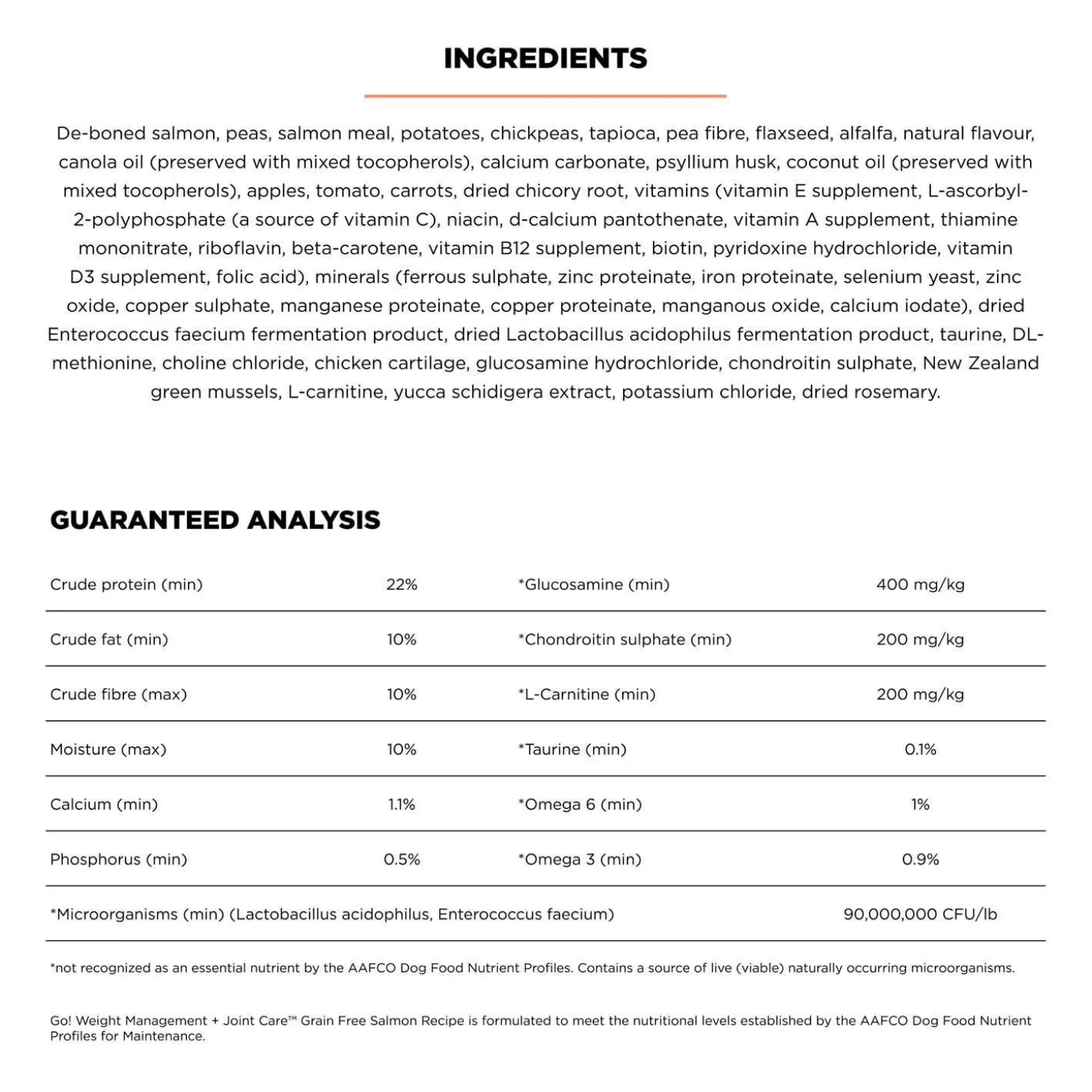 Weight Management + Joint Care Salmon Recipe Dog Food