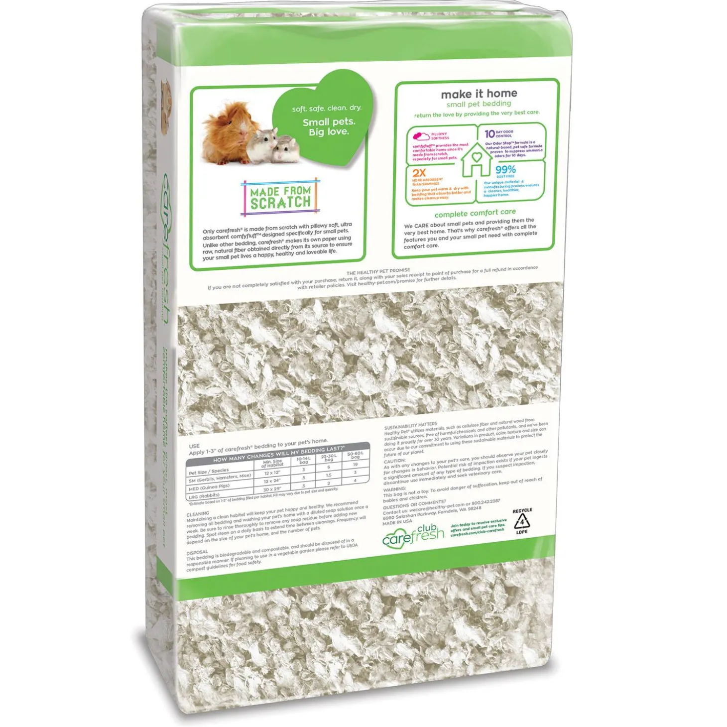 White Small Pet Bedding